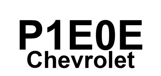 DTC P1E0E Chevrolet - Definição em inglês: 14 V Power Module Not Programmed Definição em Português: Módulo de Potência de 14 V - Não Programado