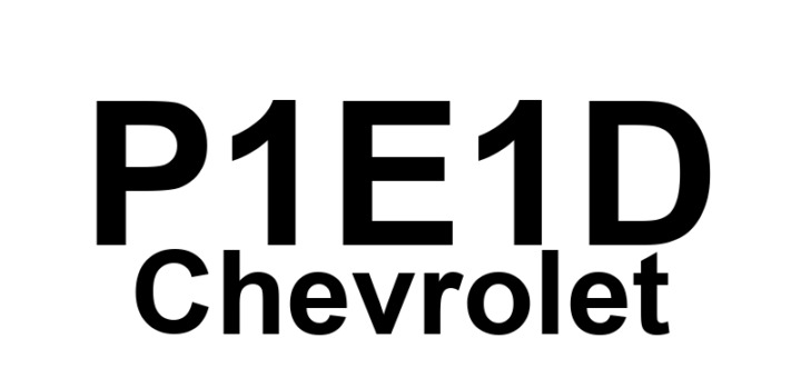 DTC P1E1D Chevrolet - Definição em inglês: Auxiliary Transmission Fluid Pump Control Module Hybrid Battery Voltage Isolation Sensor Circuit 1 High Voltage Definição em Português: Módulo de Controle da Bomba Auxiliar de Fluido da Transmissão - Sensor de Isolamento de Voltagem da Bateria Híbrida com Circuito 1 em Alta Voltagem.