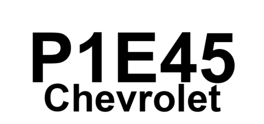 DTC P1E45 Chevrolet - Definição em inglês: 14 Volt Power Module Temperature Sensors 1-2 Not Plausible Definição em Português: Sensores de Temperatura do Módulo de Potência de 14 Volts 1-2 - Não Plausível