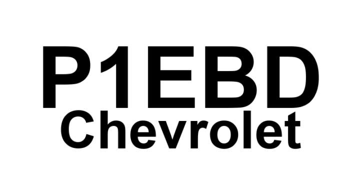 DTC P1EBD Chevrolet - Definição em inglês: Battery Charging System Contactors Stuck Open Definição em Português: Contator do Sistema de Carregamento da Bateria - Travado em Aberto