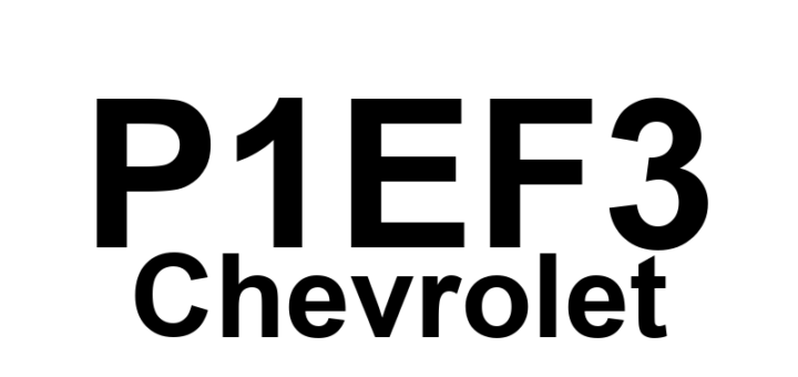 DTC P1EF3 Chevrolet - Definição em inglês: Battery Charger High Voltage Converter 1 Temperature Too High Definição em Português: Conversor de Alta Tensão do Carregador de Bateria 1 - Temperatura Muito Alta