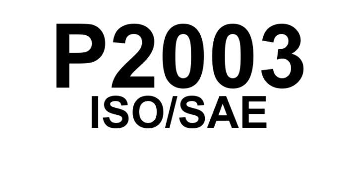 P2003 - "Filtro de Partículas - Eficiência Abaixo do Limite (Banco 2)"