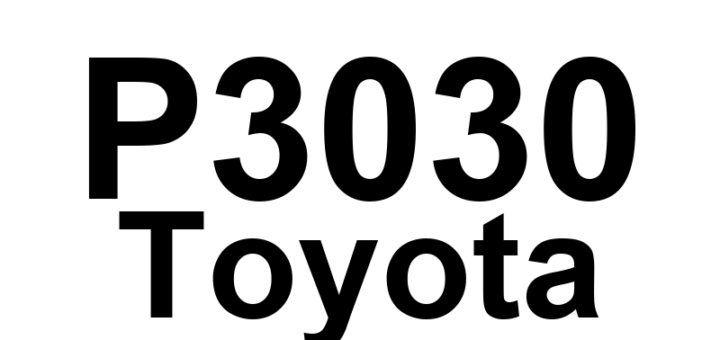 DTC P3030 Toyota - Definição em inglês: Battery Voltage Detective line Snapped Definição em Português: Linha de Detecção de Voltagem da Bateria - Quebrada