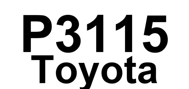 DTC P3115 Toyota - Definição em inglês: HV Battery Current Sensor Malfunction Definição em Português: Sensor de Corrente da Bateria HV - Mau Funcionamento