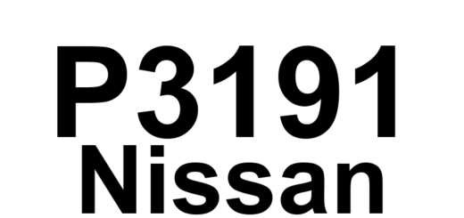 DTC P3191 Nissan - Definição em inglês: Engine Does Not Start Definição em Português: Motor - Não dá partida