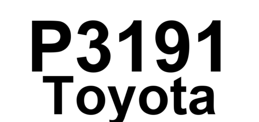 DTC P3191 Toyota - Definição em inglês: Engine does not Start Definição em Português: Motor - Não dá partida