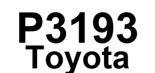 DTC P3193 Toyota - Definição em inglês: Fuel Run Out Definição em Português: Falta de combustível - Tanque vazio