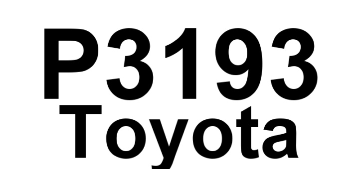 DTC P3193 Toyota - Definição em inglês: Fuel Run Out Definição em Português: Falta de combustível - Tanque vazio