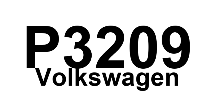 DTC P3209 Volkswagen - Definição em inglês: Emissions bank 3 Sensor 1 Signal too slow Definição em Português: Sensor de Emissão - Sinal muito lento (Banco 3 Sensor 1)