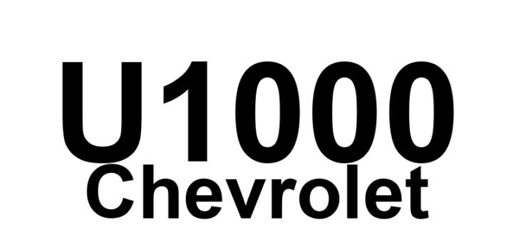 DTC U1000 Chevrolet - Definição em inglês: Class 2 Communication Malfunction Definição em Português: Falha na Comunicação Classe 2