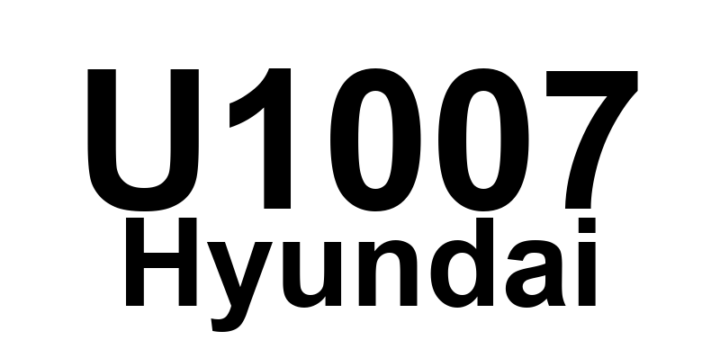 DTC U1007 Hyundai - Definição em inglês: DIS High Voltage Detected Definição em Português: Tensão Alta Detectada no DIS