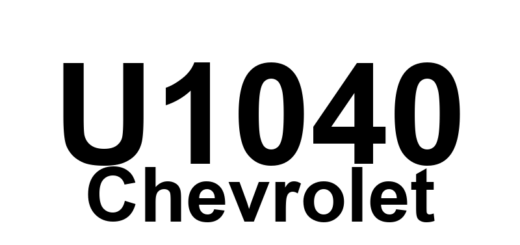 DTC U1040 Chevrolet - Definição em inglês: Loss of EBCM/EBTCM Communication Definição em Português: Perda de Comunicação com o Módulo de Controle Eletrônico do Freio (EBCM/EBTCM)
