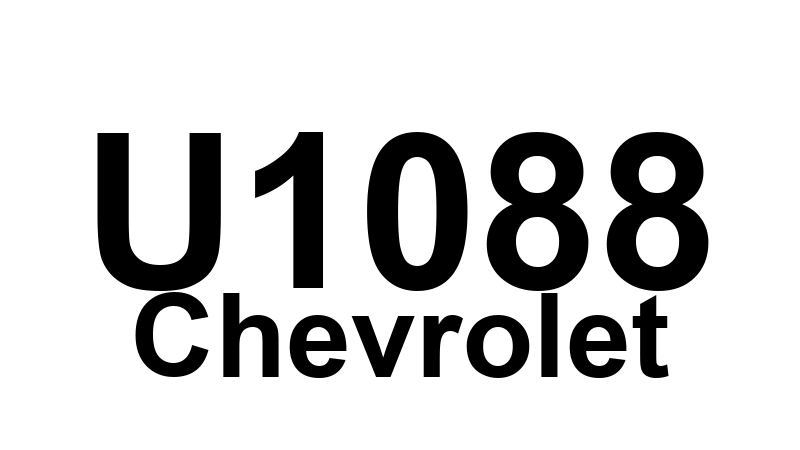 Code 1088 U1088 Chevrolet - Módulo de Retenção - Sem Comunicação