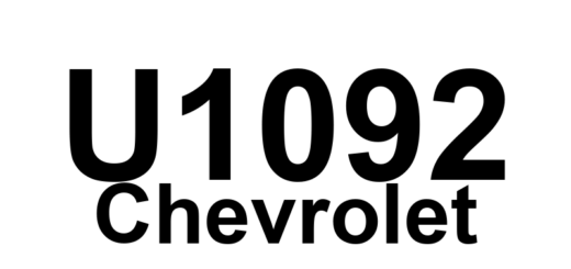 DTC U1092 Chevrolet - Definição em inglês: Loss of VTD (Pass Lock) Communication Definição em Português: Perda de Comunicação do VTD (Travamento de Passagem)