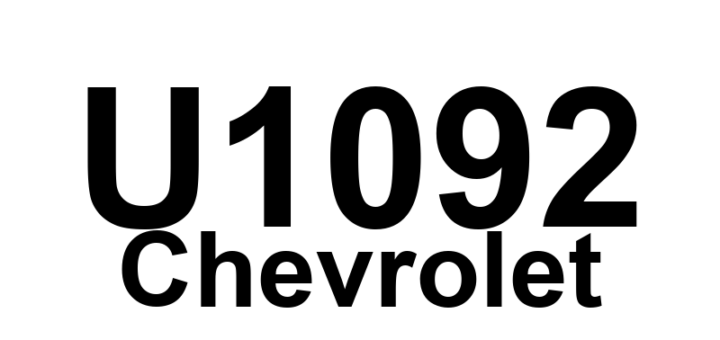 DTC U1092 Chevrolet - Definição em inglês: Loss of VTD (Pass Lock) Communication Definição em Português: Perda de Comunicação do VTD (Travamento de Passagem)