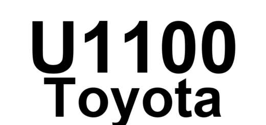 DTC U1100 Toyota - Definição em inglês: Lost Communication with Seat Belt Control ECU Definição em Português: Unidade de Controle do Cinto de Segurança - Comunicação Perdida