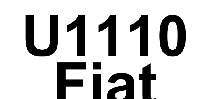 DTC U1110 Fiat - Definição em inglês: Lost Vehicle Speed Message Definição em Português: Mensagem de Velocidade do Veículo Perdida