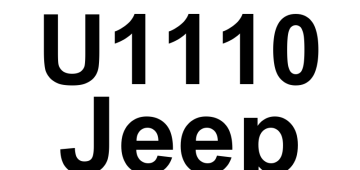 DTC U1110 Jeep - Definição em inglês: Minimum Engine Torque -From Engine Control Module Signal Not Available Definição em Português: Torque Mínimo do Motor - Sinal do Módulo de Controle do Motor Não Disponível