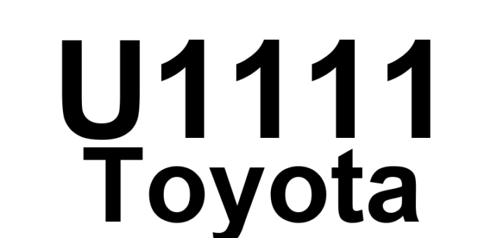 DTC U1111 Toyota - Definição em inglês: Lost Communication with Body No. 5 Module Definição em Português: Comunicação Perdida com o Módulo de Carroceria Nº 5.