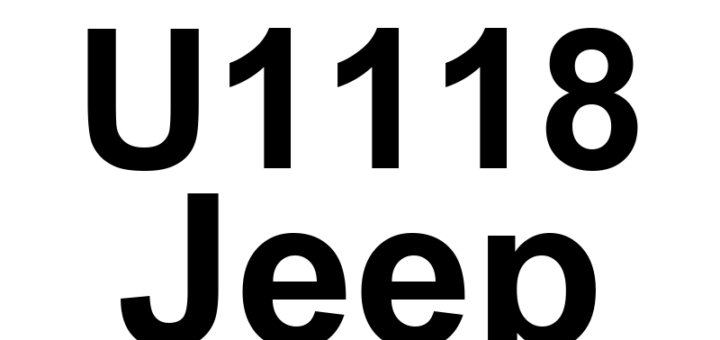 DTC U1118 Jeep - Definição em inglês: Lost Engine Message Definição em Português: Mensagem do Motor Perdida