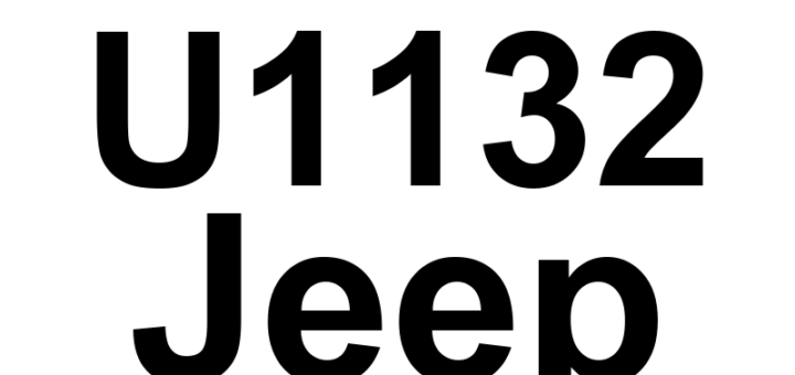 DTC U1132 Jeep - Definição em inglês: Generator Communication Definição em Português: Comunicação do Gerador - Problema detectado