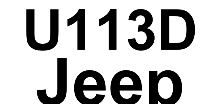 DTC U113D Jeep - Definição em inglês: Lost Communication With Master Power Window Switch Definição em Português: Comunicação Perdida com o Interruptor Mestre do Vidro Elétrico