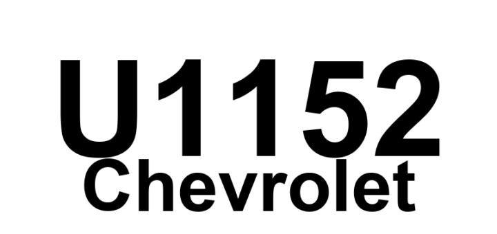 DTC U1152 Chevrolet - Definição em inglês: No Communication With HVAC Control Module Definição em Português: Módulo de Controle do HVAC - Sem Comunicação