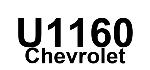 DTC U1160 Chevrolet - Definição em inglês: Loss of DDM Communications Definição em Português: Comunicação perdida com o módulo da porta do motorista (DDM).