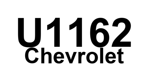 DTC U1162 Chevrolet - Definição em inglês: Lost Communications With Convenience Control System Definição em Português: Comunicações Perdidas com o Sistema de Controle de Conveniência