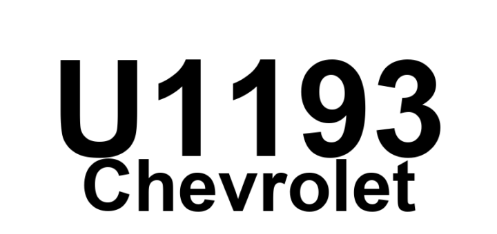 DTC U1193 Chevrolet - Definição em inglês: Loss of Vehicle Immobilizer Module Communications Definição em Português: Perda de Comunicação com o Módulo Imobilizador do Veículo.