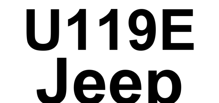 DTC U119E Jeep - Definição em inglês: Lost Communication W/Left Pedestrian Protection Satellite Acceleration Sensor Definição em Português: Sensor de Aceleração do Satélite de Proteção para Pedestres Esquerdo - Comunicação Perdida