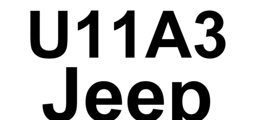 DTC U11A3 Jeep - Definição em inglês: Lost Brake Pressure Sensor 1 Message Definição em Português: Sensor de Pressão do Freio 1 - Mensagem Perdida
