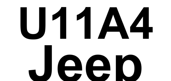 DTC U11A4 Jeep - Definição em inglês: Lost Brake Pressure Sensor 2 Message Definição em Português: Sensor de Pressão do Freio 2 - Mensagem Perdida