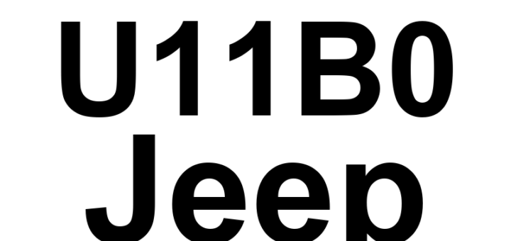 DTC U11B0 Jeep - Definição em inglês: Lost Communication W/Right Side Satellite Impact Sensor 4 Definição em Português: Sensor de Impacto Lateral Direito 4 - Comunicação Perdida