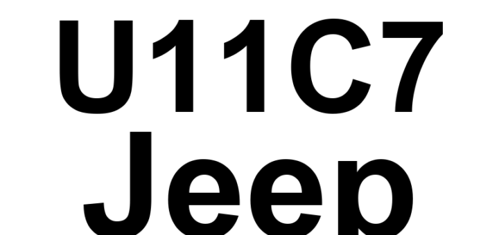 DTC U11C7 Jeep - Definição em inglês: Lost Maximum Engine Torque Message Definição em Português: Mensagem de Torque Máximo do Motor Perdida.