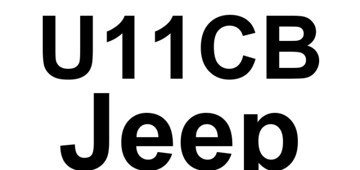 DTC U11CB Jeep - Definição em inglês: Lost Left Rear Wheel Speed Meassage Definição em Português: Mensagem de Velocidade da Roda Traseira Esquerda Perdida