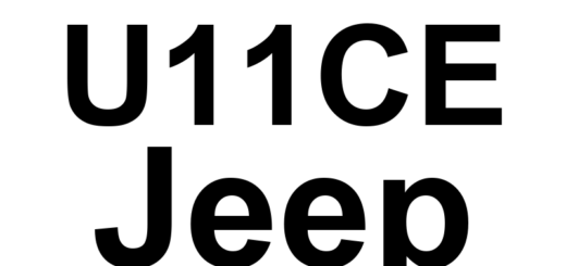 DTC U11CE Jeep - Definição em inglês: Vehicle Lateral Acceleration - Signal Invalid Definição em Português: Aceleração Lateral do Veículo - Sinal Inválido