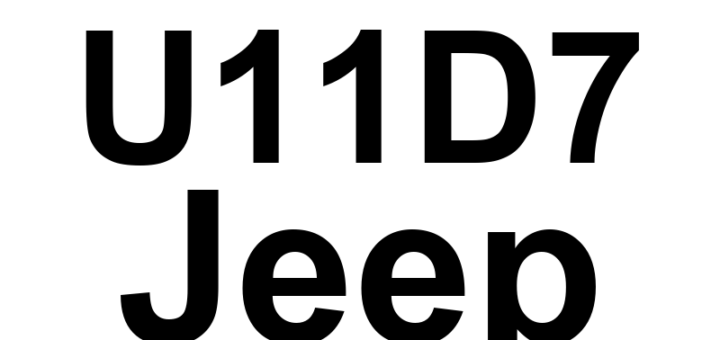 DTC U11D7 Jeep - Definição em inglês: Lost Low Traction Message Definição em Português: Mensagem de Perda de Tração Baixa.