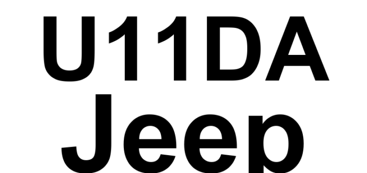 DTC U11DA Jeep - Definição em inglês: Brake Torque Level Master Cylinder Pressure - Invalid Serial Data Received Definição em Português: Pressão do Cilindro Mestre - Dados Seriais Inválidos Recebidos