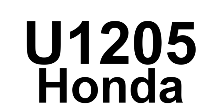 DTC U1205 Honda - Definição em inglês: IMA-CAN Malfunction Powertrain Control Module (PCM Motor Control Module (MCM) Definição em Português: Módulo de Controle do Motor (PCM) - Mau funcionamento do IMA-CAN