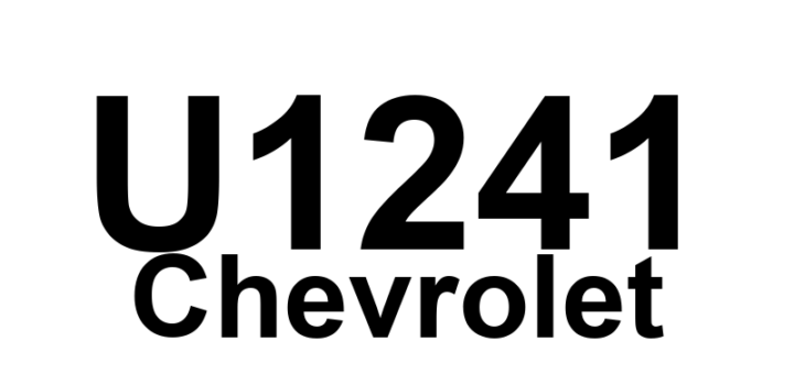 DTC U1241 Chevrolet - Definição em inglês: Lost Communication With Scan Tool Definição em Português: Ferramenta de diagnóstico - Comunicação perdida