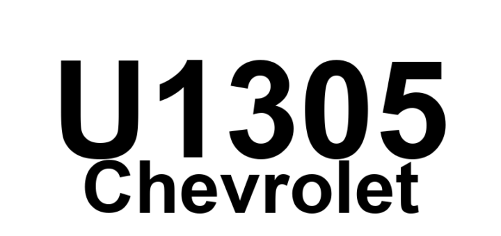DTC U1305 Chevrolet - Definição em inglês: Class 2 Data Link High or Low Definição em Português: Link de Dados Classe 2 - Alta ou Baixa Tensão