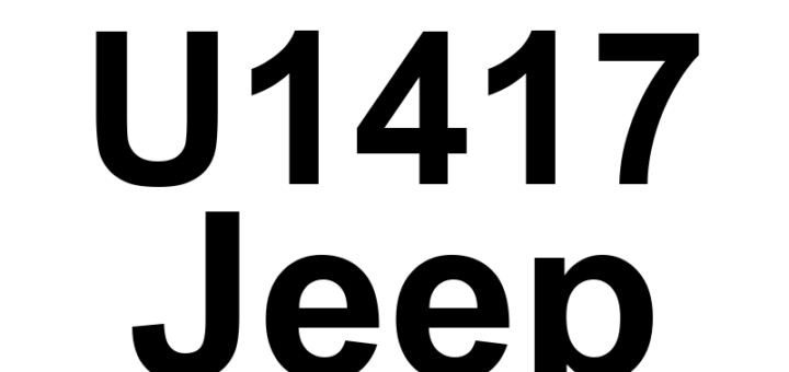 DTC U1417 Jeep - Definição em inglês: Implausible Left Wheel Distance Signal Received Definição em Português: Sinal de distância da roda esquerda - Recebido sinal implausível