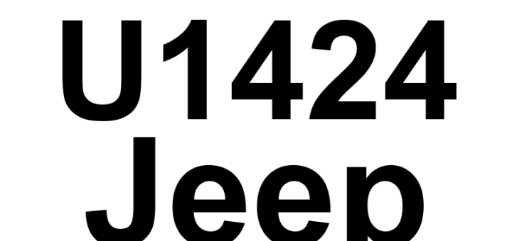 DTC U1424 Jeep - Definição em inglês: Implausible Engine Torque Signal Received Definição em Português: Sinal de torque do motor - Recebido implausível