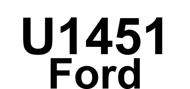 DTC U1451 Ford - Definição em inglês: Data Circuit Message Definição em Português: Circuito de Dados - Mensagem
