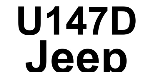 DTC U147D Jeep - Definição em inglês: Implausible Data Received From Right Blind Spot Sensor Definição em Português: (Dados recebidos do sensor de ponto cego direito - Dados incoerentes)