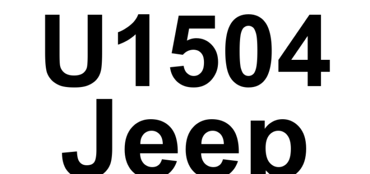DTC U1504 Jeep - Definição em inglês: Implausible Message Data Length Received From Steering Angle Sensor Definição em Português: Sensor de Ângulo de Direção - Comprimento dos Dados da Mensagem Incoerente Recebido