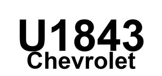 DTC U1843 Chevrolet - Definição em inglês: Lost Communication With ECM/PCM Definição em Português: Comunicação Perdida com ECM/PCM.