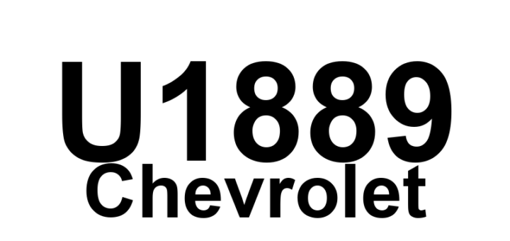 DTC U1889 Chevrolet - Definição em inglês: Hybrid Control Module (HCM) Lost Communication With Body Control Module (BCM) Definição em Português: Módulo de Controle Híbrido (HCM) - Falha na Comunicação com o Módulo de Controle da Carroceria (BCM)