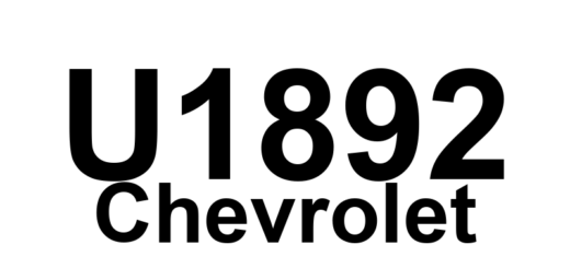 DTC U1892 Chevrolet - Definição em inglês: Hybrid Control Module (HCM) Lost Communication With Electro-Hydraulic Power Steering (EHPS) Module Definição em Português: Módulo de Controle Híbrido (HCM) - Falha de Comunicação com o Módulo de Direção Elétrica Hidráulica (EHPS)